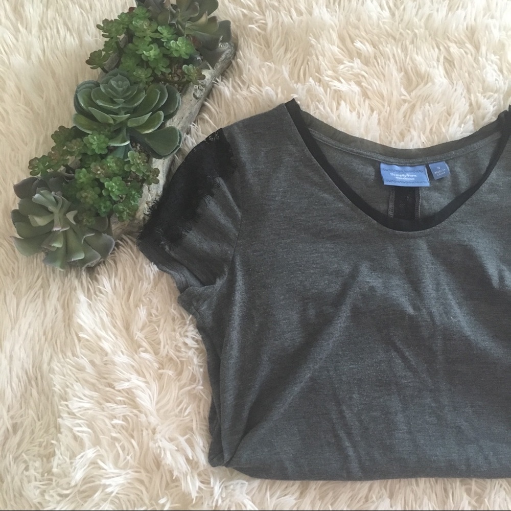 Lace Accent Vera Wang Tee!